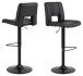 Barhocker >Sylvia< (2er-Set) in schwarz - 41,5x115x52 (BxHxT)