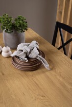 Esstisch >Peru< in Wildeiche, MDF, Stahl - 120x75x80cm (BxHxT)