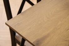Esstisch >Peru< in Wildeiche, MDF, Stahl - 120x75x80cm (BxHxT)