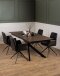 Kulissen-Esstisch >Irwine< (ausziehbar bis 240cm) in Glas-Keramik rostbrown - 200(240)x76x100 (BxHxT)