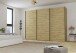 Schwebetürenschrank >Fifty< mit 3 Böden und 3 Kleiderstangen, in Eiche Artisan Dekor - 301x223x66 (BxHxT)