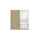 Schwebetürenschrank >Fifty< mit Spiegel, 2 Böden / 2 Kleiderstangen, in Eiche Artisan Dekor - 201x223x66 (BxHxT)