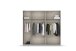 Schwebetürenschrank >Fifty< mit Spiegel, 3 Böden / 3 Kleiderstangen, in Eiche Artisan Dekor - 251x223x66 (BxHxT)