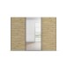 Schwebetürenschrank >Fifty< mit Spiegel, 3 Böden / 3 Kleiderstangen, in Eiche Artisan Dekor - 301x223x66 (BxHxT)