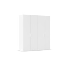 Drehtürenschrank >Fifty< 2 Böden / 2 Kleiderstangen, in alpinweiß - 201x223x60cm (BxHxT)