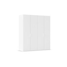 Drehtürenschrank >Fifty< 2 Böden / 2 Kleiderstangen, in alpinweiß - 201x223x60cm (BxHxT)