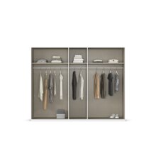 Drehtürenschrank >Fifty< 3 Böden / 3 Kleiderstangen, in graphit - 251x223x60cm (BxHxT)