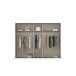 Drehtürenschrank >Fifty< 3 Böden / 3 Kleiderstangen, in graphit - 251x223x60cm (BxHxT)