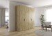 Drehtürenschrank >Fifty< 2 Böden / 2 Kleiderstangen, in Eiche Artisan Dekor - 201x223x60cm (BxHxT)
