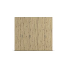 Drehtürenschrank >Fifty< 3 Böden / 3 Kleiderstangen, in Eiche Artisan Dekor - 251x223x60cm (BxHxT)