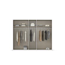 Drehtürenschrank >Fifty< 3 Böden / 3 Kleiderstangen, in Eiche Artisan Dekor - 251x223x60cm (BxHxT)
