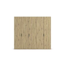 Drehtürenschrank >Fifty< 3 Böden / 3 Kleiderstangen, in Eiche Artisan Dekor - 251x223x60cm (BxHxT)