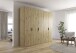 Drehtürenschrank >Fifty< 3 Böden / 3 Kleiderstangen, in Eiche Artisan Dekor - 251x223x60cm (BxHxT)
