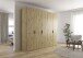 Drehtürenschrank >Fifty< 3 Böden / 3 Kleiderstangen, in Eiche Artisan Dekor - 251x223x60cm (BxHxT)