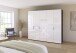 Drehtürenschrank >Fifty< 3 Böden / 3 Kleiderstangen, in weiß Hochglanz / graphit - 251x223x60 (BxHxT)