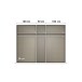 Drehtürenschrank >Fifty< 3 Böden / 3 Kleiderstangen, in weiß Hochglanz / Eiche Artisan Dekor - 251x223x60 (BxHxT)