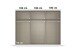 Drehtürenschrank >Fifty< 3 Böden / 3 Kleiderstangen, in weiß Hochglanz / Eiche Artisan Dekor - 301x223x60 (BxHxT)