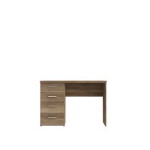 Schreibtisch >NET106< mit 4 Schubladen, in Eiche Antik Dekor - 110x76,5x60cm (BxHxT)