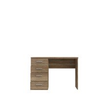 Schreibtisch >NET106< mit 4 Schubladen, in Eiche Antik Dekor - 110x76,5x60cm (BxHxT)