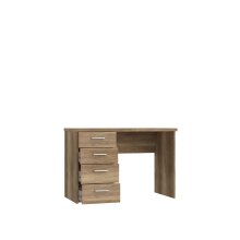 Schreibtisch >NET106< mit 4 Schubladen, in Eiche Antik Dekor - 110x76,5x60cm (BxHxT)