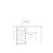 Schreibtisch >NET106< mit 4 Schubladen, in Eiche Antik Dekor - 110x76,5x60cm (BxHxT)