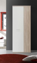 Mehrzweckschrank >NET106< mit Inneneinteilung, in Sonoma Eiche Dekor / Weiss  - 68,9x179,1x34,8cm (BxHxT)