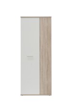 Mehrzweckschrank >NET106< mit Inneneinteilung, in Sonoma Eiche Dekor / Weiss  - 68,9x179,1x34,8cm (BxHxT)