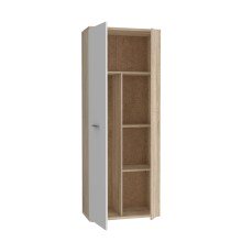 Mehrzweckschrank >NET106< mit Inneneinteilung, in Sonoma Eiche Dekor / Weiss  - 68,9x179,1x34,8cm (BxHxT)