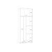 Mehrzweckschrank >NET106< mit Inneneinteilung, in Sonoma Eiche Dekor / Weiss  - 68,9x179,1x34,8cm (BxHxT)