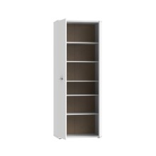 Schuhschrank >NET106< mit 5 Böden / 6 Fächern, in weiß - 68,9x179,1x34,8cm (BxHxT)