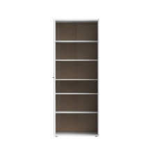 Schuhschrank >NET106< mit 5 Böden / 6 Fächern, in weiß - 68,9x179,1x34,8cm (BxHxT)