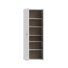 Schuhschrank >NET106< mit 5 Böden / 6 Fächern, in weiß - 68,9x179,1x34,8cm (BxHxT)