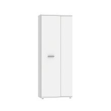 Schuhschrank >NET106< mit 5 Böden / 6 Fächern, in weiß - 68,9x179,1x34,8cm (BxHxT)