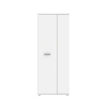 Schuhschrank >NET106< mit 5 Böden / 6 Fächern, in weiß - 68,9x179,1x34,8cm (BxHxT)