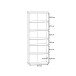 Schuhschrank >NET106< mit 5 Böden / 6 Fächern, in weiß - 68,9x179,1x34,8cm (BxHxT)
