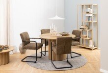 Freischwinger >Adele< (2er-Set) in hellbraun -...