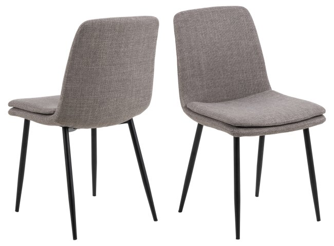 Esszimmerstuhl >Becca< (4er-Set) in graubraun - 46x85,5x55 (BxHxT)