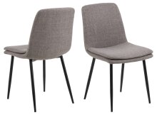 Esszimmerstuhl >Becca< (4er-Set) in graubraun - 46x85,5x55 (BxHxT)