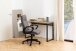 Schreibtischstuhl >Brad< in graubraun, Polyester, Nylon - 67x115x69,5cm (BxHxT)