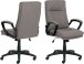 Schreibtischstuhl >Brad< in graubraun, Polyester, Nylon - 67x115x69,5cm (BxHxT)