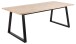 Baumkantentisch >Malika< in Wildeiche Dekor weiss pigmentiert, schwarz - 220x75x100cm (B/H/T)