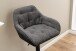 Barhocker >Brooke< (2er-Set) in anthrazit, Stoff, Stahl - 52x109x52cm (BxHxT)