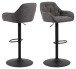 Barhocker >Brooke< (2er-Set) in anthrazit, Stoff, Stahl - 52x109x52cm (BxHxT)