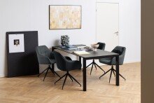 Armlehnstuhl >Brenda< in Grau, Polyester, Stahl -...