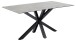 Esstisch >Heaven< in Grau, Glas-Keramik,Stahl - 160x75,5x90cm (BxHxT)