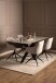 Esstisch >Heaven< in Grau, Glas-Keramik,Stahl - 160x75,5x90cm (BxHxT)