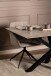 Esstisch >Heaven< in Grau, Glas-Keramik,Stahl - 160x75,5x90cm (BxHxT)