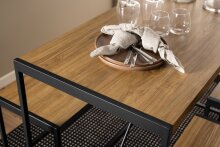 Bargruppe >Bahamas< (4-teilig) in rustikal Eiche; schwarz - 120x105x60 (BxHxT)