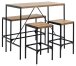 Bargruppe >Bahamas< (4-teilig) in rustikal Eiche; schwarz - 120x105x60 (BxHxT)