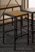 Bargruppe >Bahamas< (4-teilig) in rustikal Eiche; schwarz - 120x105x60 (BxHxT)